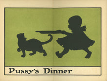 Load image into Gallery viewer, Double-page silhouette action illustration layout with printed descriptive caption below