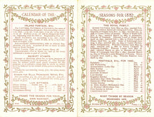 Load image into Gallery viewer, Calendar of the Seasons: 1882