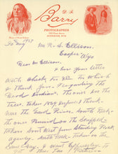 Load image into Gallery viewer, Two Exceptional Original D. F. Barry Silver Gelatin Photographs Depicting Sioux Indian Burial Scenes Along With the Original ALS From Barry to the ...