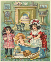 Load image into Gallery viewer, Father Tuck's Picture-Building Doll's House Containing: Nursery, Drawing Room, and Kitchen (Series No. 3)