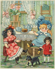 Load image into Gallery viewer, Father Tuck's Picture-Building Doll's House Containing: Nursery, Drawing Room, and Kitchen (Series No. 3)