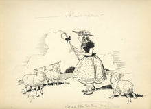 Load image into Gallery viewer, Original Pen and Ink Drawing by Tony Sarg Captioned "What Did Bo Peep Loose?" Published in Parents' Magazine