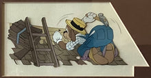 Load image into Gallery viewer, Two Original Hand-Painted Production Cels From the Walt Disney Studio Illustrated D. C. Heath Book "Mickey Never Fails"