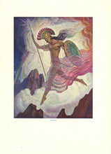 Load image into Gallery viewer, Plate 2 (Athene): Color illustration of the goddess Athena, standing in majestic armor at the stone palace gates.