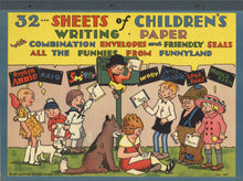 Load image into Gallery viewer, 32 Sheets of Children's Writing Paper with Combination Envelopes and Friendly Seals all the Funnies from Funnyland (code no. 307)