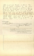 Load image into Gallery viewer, External panel of a folded manuscript document showing hand-inked archival docketing text.
