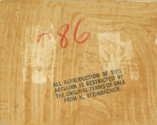 Load image into Gallery viewer, Full view of the verso on the horizontally oriented 1938 Horrors of War card 286 hand-painted artwork