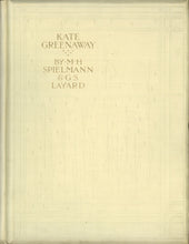 Load image into Gallery viewer, Cream cloth book cover with beveled edges, blind-stamped line borders, and gilt lettering reading "KATE GREENAWAY" on the front board.
