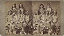 Load image into Gallery viewer, Rare Circa 1880 Albumen Photograph "Stereograph" ("Stereoview") Featuring Ute Chiefs Titled in the Negative, "331 The Late Ute Chief Ouray & ...