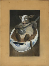 Load image into Gallery viewer, Original Ink and Watercolor Drawing by Peter Newell, Published in Lewis Carroll's, The Hunting of the Snark and Other Poems and Verses