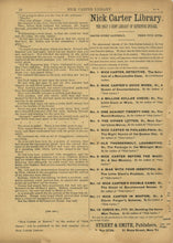 Load image into Gallery viewer, Nick Carter Library No. 10. Nick Carter's Double Game; or, The Ghost of Ravenswood House. October 10, 1891