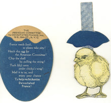 Load image into Gallery viewer, Post World War I France Relief Effort Chicken and Egg Novelty Fund Raising Item