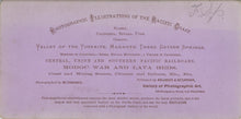 Load image into Gallery viewer, Verso of lavender card mount featuring printed text listing various photography series by Eadweard Muybridge published by Bradley & Rulofson.