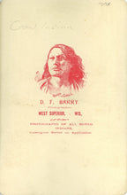 Load image into Gallery viewer, Exceptional Original D. F. Barry Albumen Photograph Cabinet Card of Crow Indian, White Bear