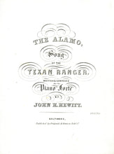 Load image into Gallery viewer, The Alamo, Song of the Texas Ranger
