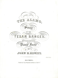 The Alamo, Song of the Texas Ranger