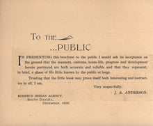 Load image into Gallery viewer, Forward to Among the Sioux showing Rosebud Indian Agency location and date of December 1896
