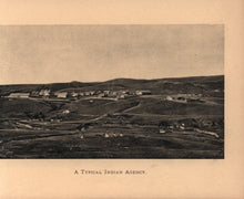 Load image into Gallery viewer, Collotype plate view of A Typical Indian Agency showing architectural and landscape detail
