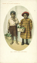 Load image into Gallery viewer, Bashful Billy and Sister (code no. 5743); Rare Antique Postcard Depicting Two Young African-American Children
