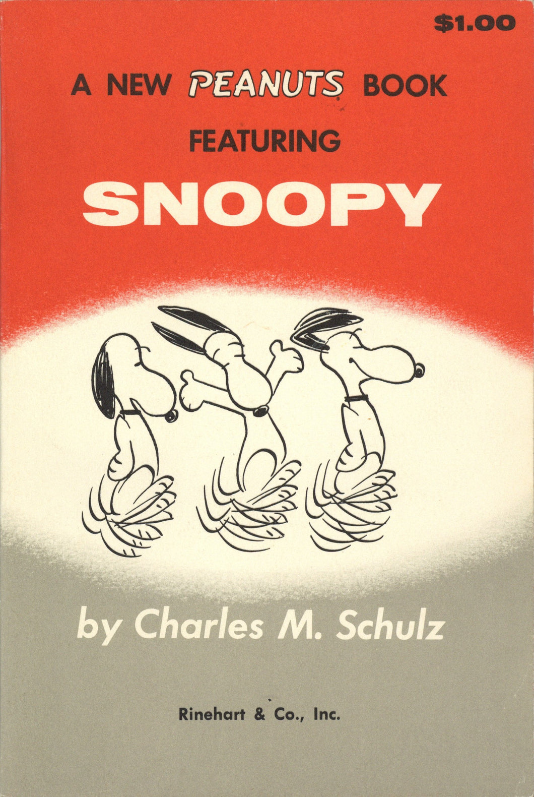 A New Peanuts Book Featuring Snoopy. [Signed by Schulz With an Original Sketch of Charlie Brown]