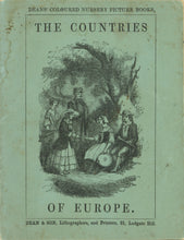 Load image into Gallery viewer, Front view of the original green pictorial stiff paper wrapper showing the pastoral engraving and series title
