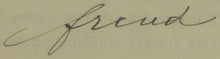 Load image into Gallery viewer, Close up of Sigmund Freud's bold, clear ink signature at the bottom of his personal Vienna stationery
