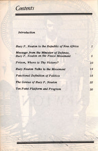 The Genius of Huey P. Newton, Minister of Defense Black Panther Party; Introduction by Eldridge Cleaver