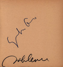 Load image into Gallery viewer, The front free endpaper displaying the clear, authentic ink signatures of both Yoko Ono and John Lennon.
