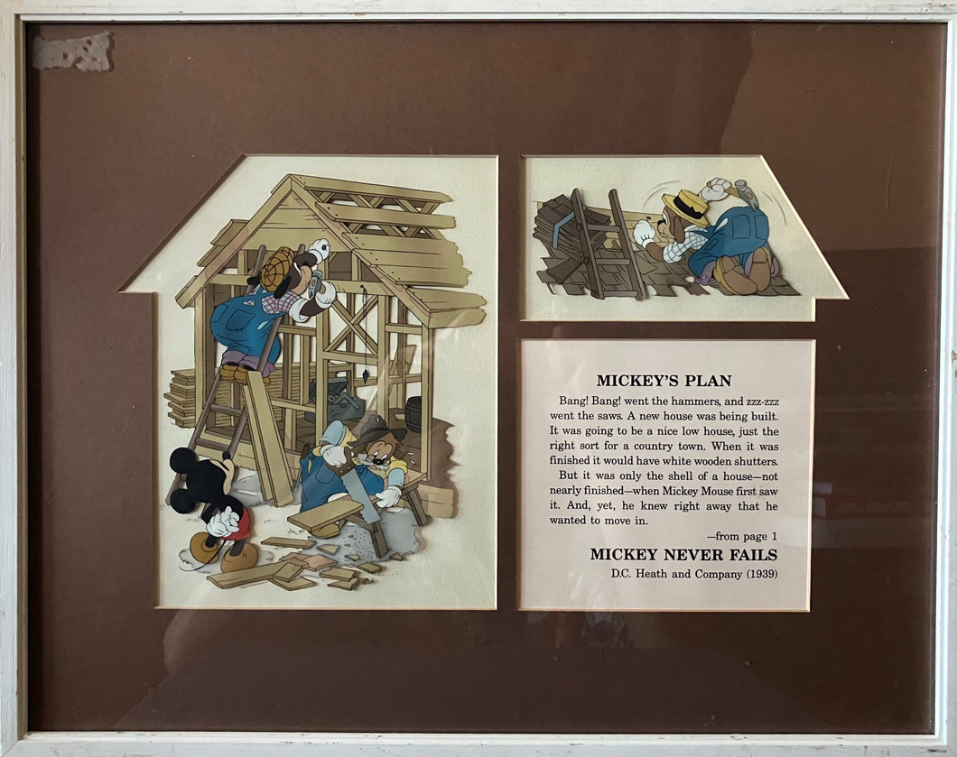 Two Original Hand-Painted Production Cels From the Walt Disney Studio Illustrated D. C. Heath Book 