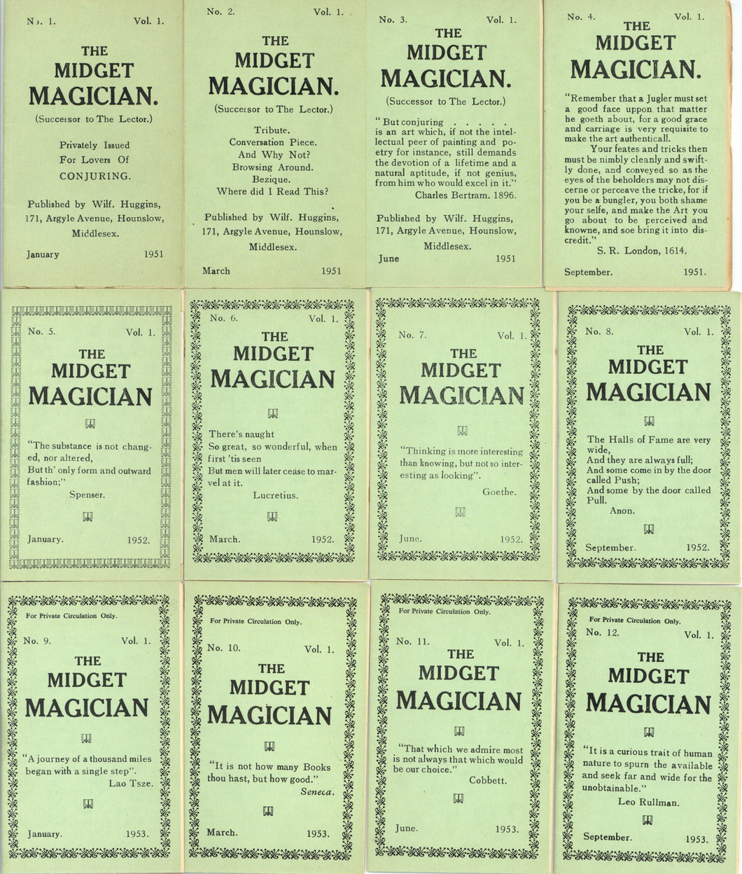 The Midget Magician. A Near Complete Run of the Periodical: 37 Issues (of the 38 Total Issues)