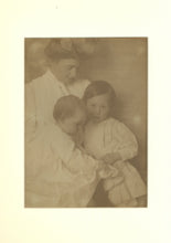 Load image into Gallery viewer, Gertrude Kasebier (1852-1934): Mother and Daughter With Potted Bulb; Platinum Print, Circa 1910
