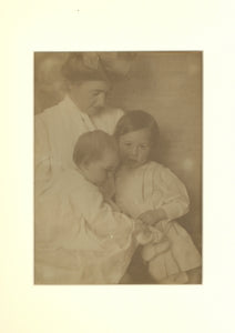 Gertrude Kasebier (1852-1934): Mother and Daughter With Potted Bulb; Platinum Print, Circa 1910