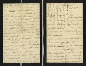 Unsigned Handwritten Letter by Mary Todd Lincoln Dated October 28, 1869 in Which She References "My Dear Husband" and Her Son "Taddie"