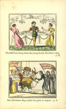 Load image into Gallery viewer, Internal plate showing a pair of hand-colored wood engravings depicting personified calendar festivals
