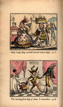 Load image into Gallery viewer, Internal plate showing a pair of hand-colored wood engravings depicting personified calendar festivals
