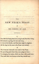 Load image into Gallery viewer, View of the first letterpress text page of the story displaying the opening stanzas of the poem and contemporary typography layout
