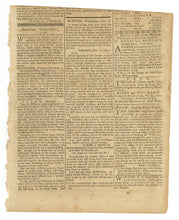 Load image into Gallery viewer, Death Notice for Phillis Peters, Formerly Phillis Wheatley, Printed in the Massachusetts Centinel, Wednesday, December 8, 1784 [No. 23, Vol. 11]
