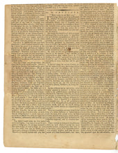 Load image into Gallery viewer, Death Notice for Phillis Peters, Formerly Phillis Wheatley, Printed in the Massachusetts Centinel, Wednesday, December 8, 1784 [No. 23, Vol. 11]
