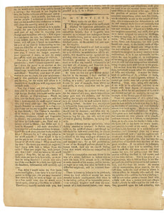 Death Notice for Phillis Peters, Formerly Phillis Wheatley, Printed in the Massachusetts Centinel, Wednesday, December 8, 1784 [No. 23, Vol. 11]