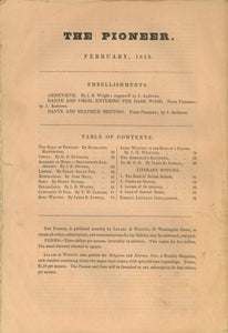 The Pioneer. A Literary and Critical Magazine. Vol. I -- No. I, Vol. I -- No. II and Vol. I -- No. III; Three Issues Being the Magazines Complete Run