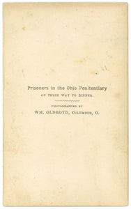 Rare Circa 1867 Albumen Print CDV Titled "Prisoners in the Ohio Penitentiary on Their Way to Dinner."
