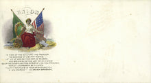 Load image into Gallery viewer, Hand-Colored Proof Card for the Patriotic Cover &quot;Union . . . the Irish Brigade&quot; by F. K. Kimmel; Together With a Copy of the Associated Cover
