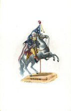 Load image into Gallery viewer, Hand-Colored Proof Card for the Patriotic Cover &quot;Union&quot; by F. K. Kimmel; Together With a Copy of the Associated Cover
