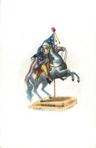 Hand-Colored Proof Card for the Patriotic Cover "Union" by F. K. Kimmel; Together With a Copy of the Associated Cover