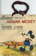 Load image into Gallery viewer, Mickey at Sea: Set 1; Airman Mickey: Set 2; Mickey in the Army: Set 3 [Three Mickey Mouse Military Theme Sewing Card Sets]
