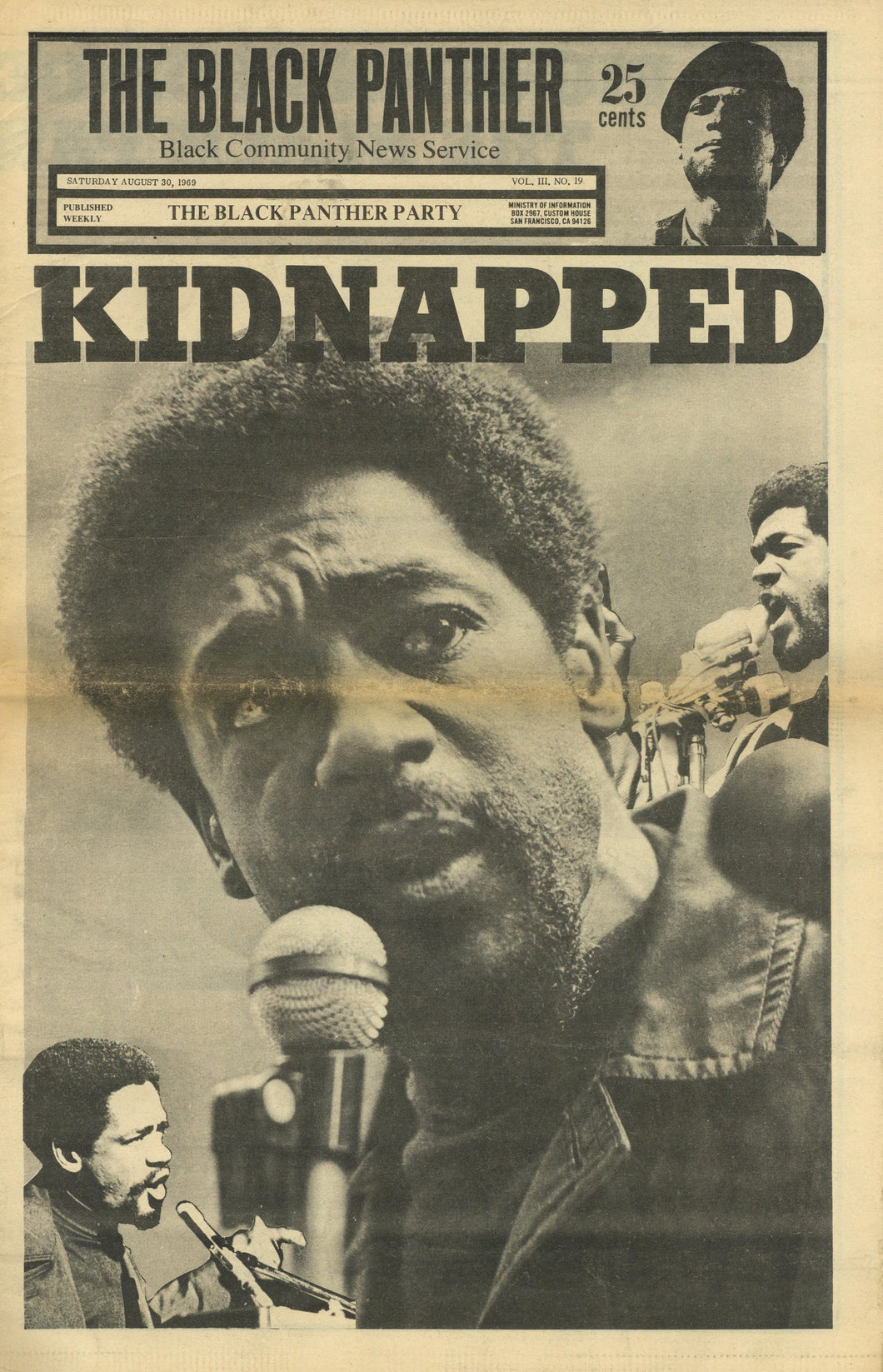 The Black Panther Black Community News Service, Vol. III, No. 19, Saturday, August 30, 1969