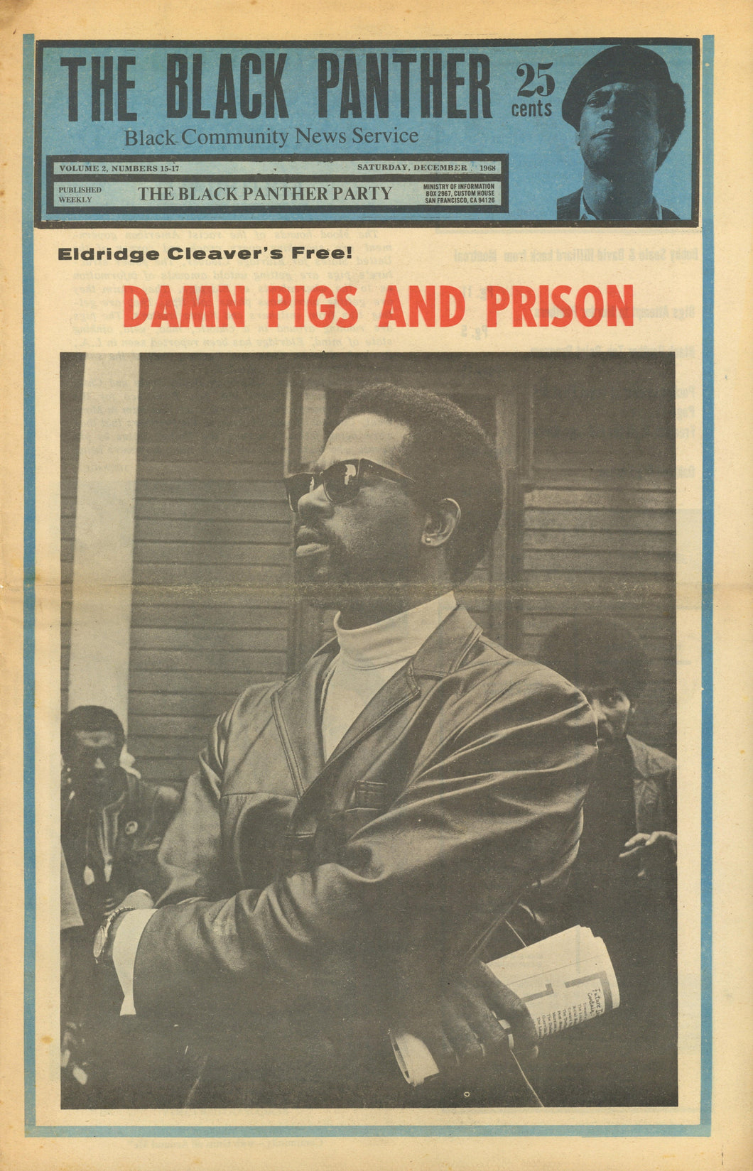 The Black Panther Black Community News Service, Vol. 2, No. 15-17, Saturday, December 7, 1968