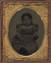 Load image into Gallery viewer, A Superb, Crystal Clear, Ninth Plate Ambrotype Photograph of a Cute Toddler, with Subtle Hand-Tinting to the Cheeks
