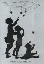 Load image into Gallery viewer, Original Pen and Ink Drawing Featuring Three African American Children in Silhouette
