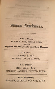 Horn's Overland Guide, from the U. S. Indian Sub-Agency, Council Bluffs, on the Missouri River, to the City of Sacramento, in California